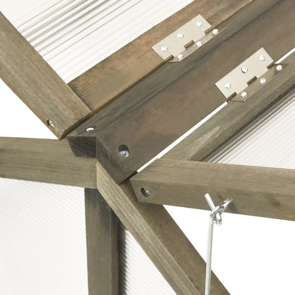 Invernadero de madera de abeto gris 114x80x50