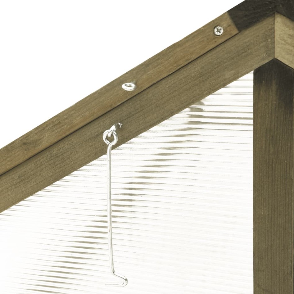 Invernadero de madera de abeto gris 114x80x50
