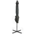 Sombrilla voladiza con poste y luces LED gris antracita 250