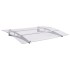 Marquesina puerta policarbonato plata y transparente 120x90