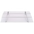 Marquesina puerta policarbonato plata y transparente 120x90
