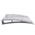 Marquesina puerta policarbonato plata y transparente 120x90