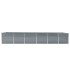 Arriate de jardín de acero galvanizado gris 480x80x77