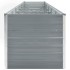 Arriate de jardín de acero galvanizado gris 480x80x77