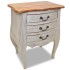 Mesita de noche de madera maciza reciclada 48x35x64