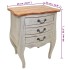 Mesita de noche de madera maciza reciclada 48x35x64