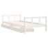Estructura cama niños con cajones madera pino blanco 90x200