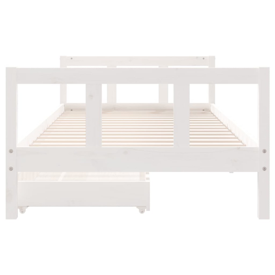 Estructura cama niños con cajones madera pino blanco 90x200