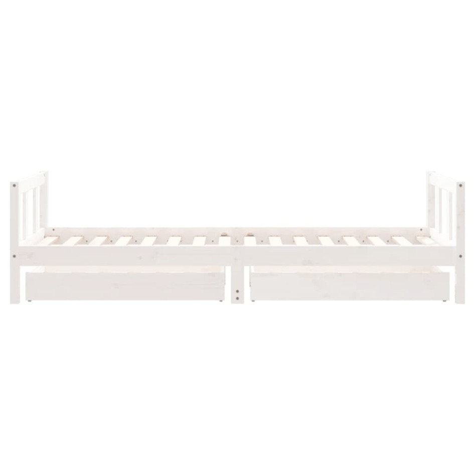Estructura cama niños con cajones madera pino blanco 90x200