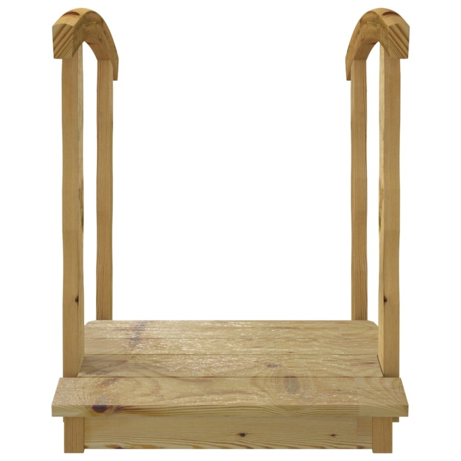 Puente de jardín con barandilla madera maciza pino