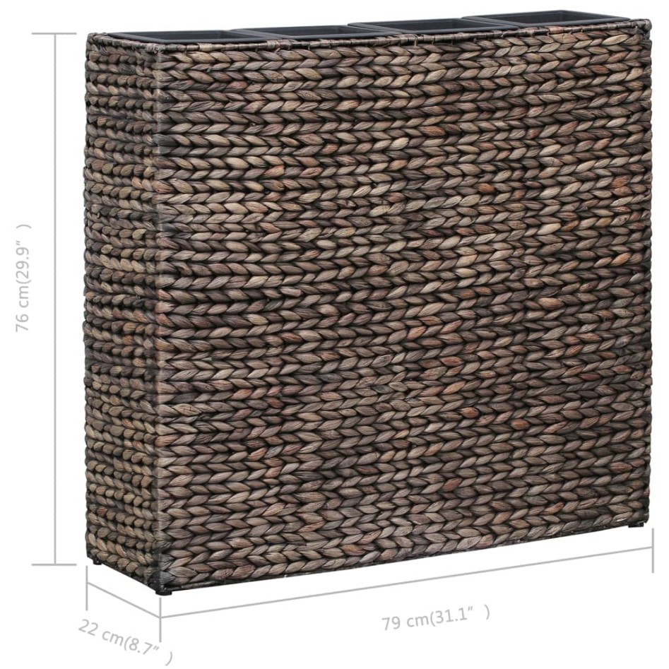 Arriate con 4 macetas jacinto de agua