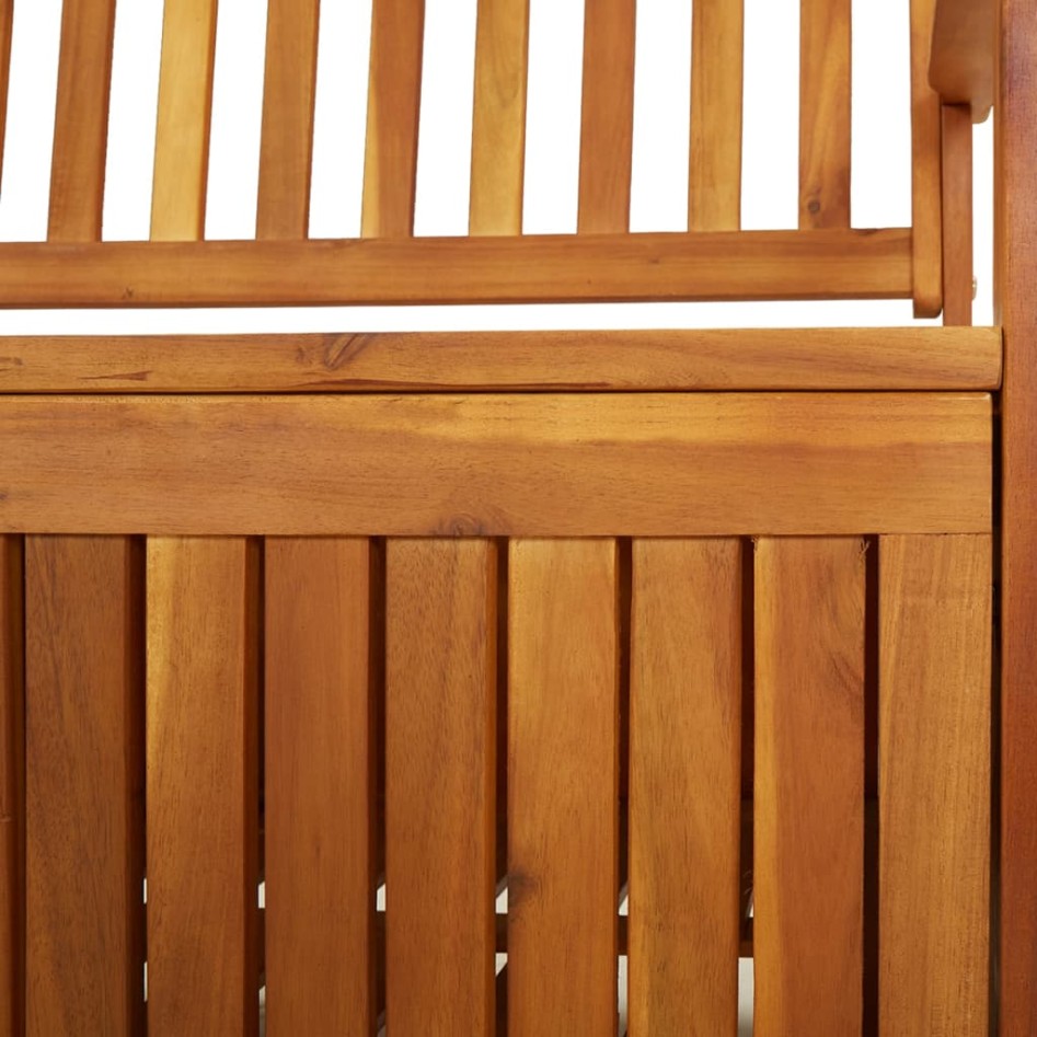 Banco de almacenaje madera maciza de acacia 170