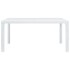 Mesa de jardín plástico aspecto de ratán blanco 150x90x72