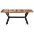 Mesa de comedor de madera acacia acabado miel 180x90x75