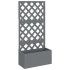 Jardinera con enrejado gris WPC 65x33x135