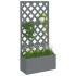 Jardinera con enrejado gris WPC 65x33x135