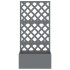 Jardinera con enrejado gris WPC 65x33x135