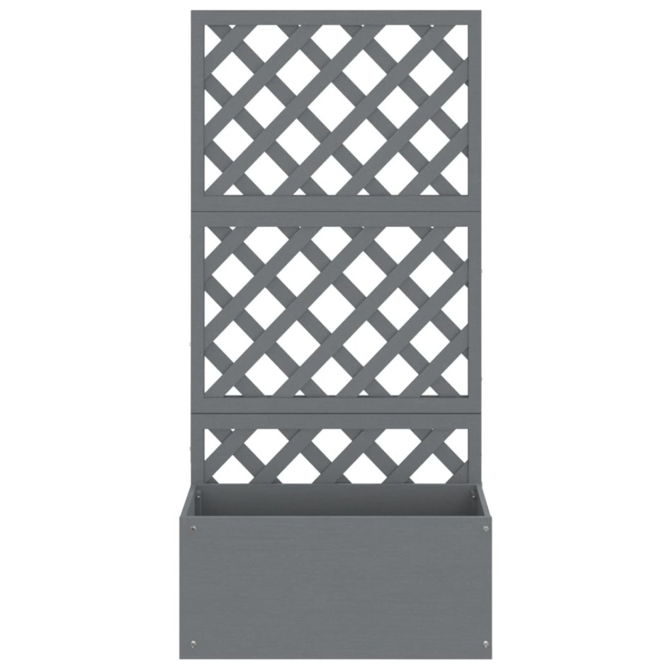 Jardinera con enrejado gris WPC 65x33x135
