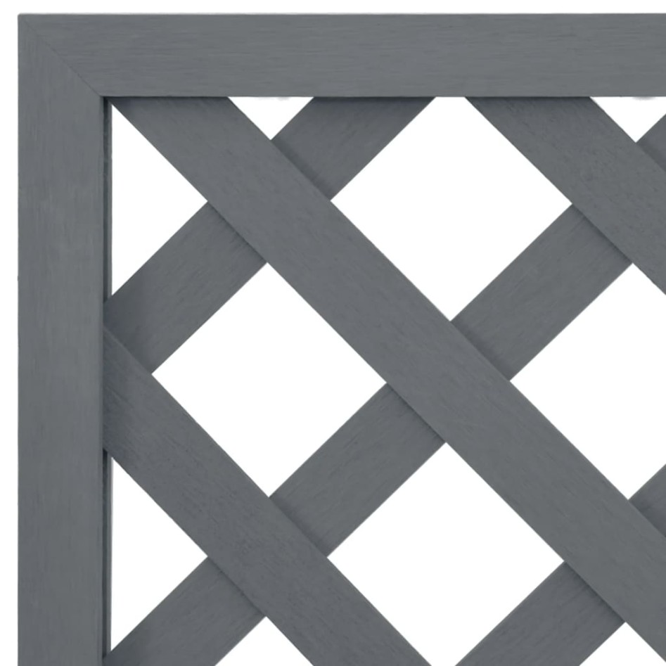 Jardinera con enrejado gris WPC 65x33x135