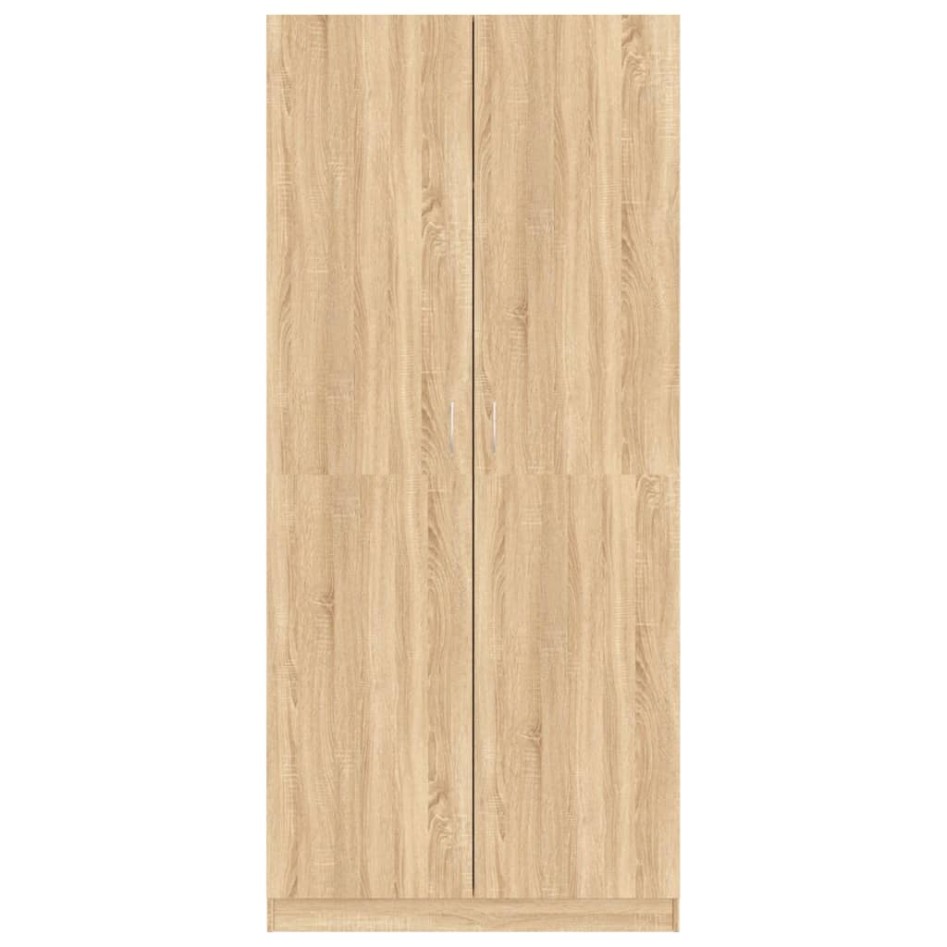 Armario de madera contrachapada color roble Sonoma 90x52x200