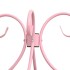 Estructura de cama con dosel metal rosa 180x200