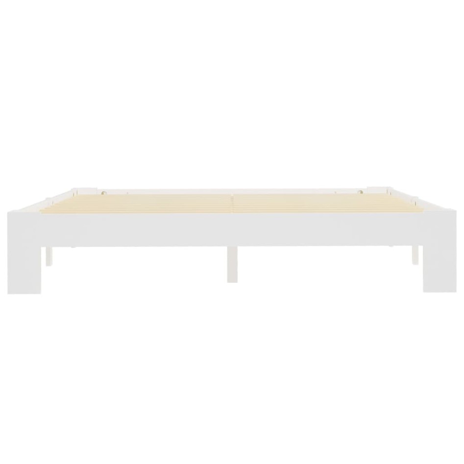 Estructura de cama de madera maciza de pino blanco 160x200
