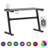 Escritorio gaming con luz LED forma Y negro 110x60x75