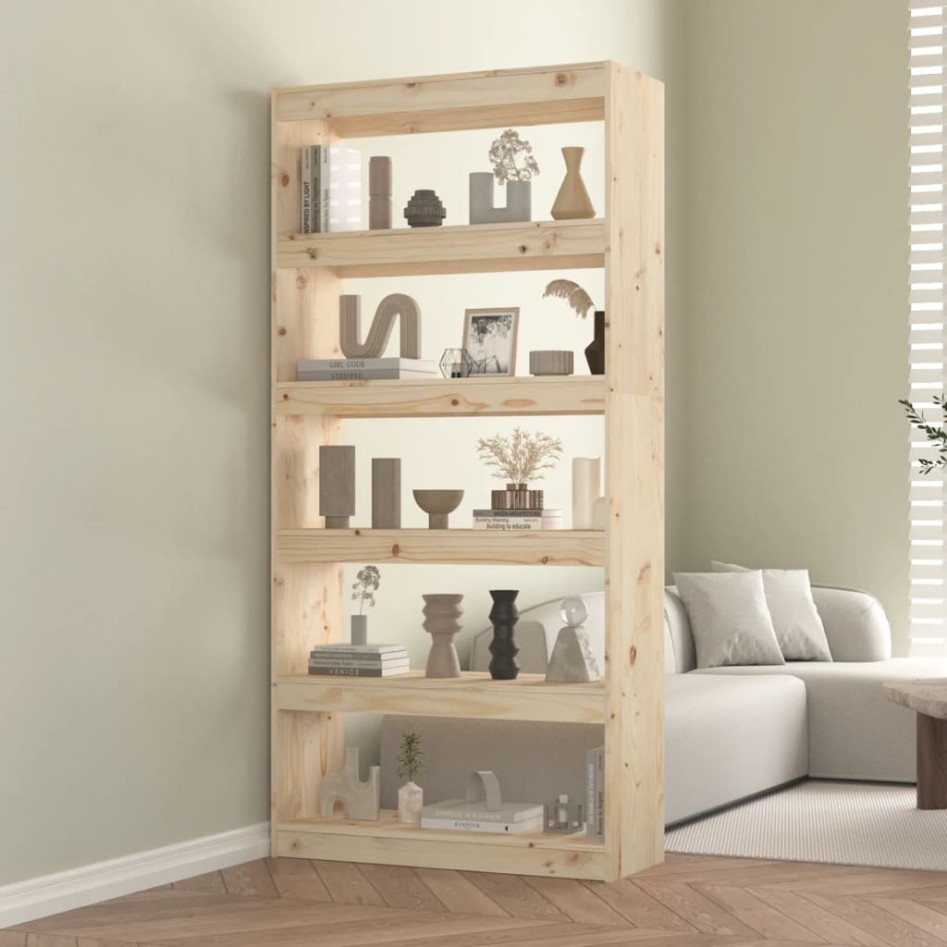 Estantería/divisor de espacios madera de pino 80x30x167,4