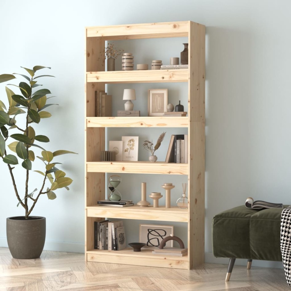 Estantería/divisor de espacios madera de pino 80x30x167,4