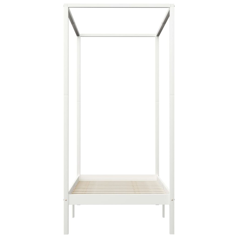 Estructura cama con dosel madera maciza pino blanco 100x200