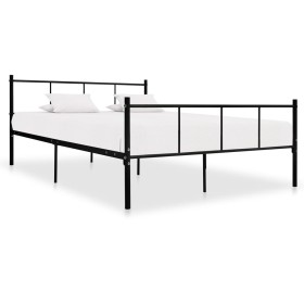 Estructura de cama de metal negro 120x200