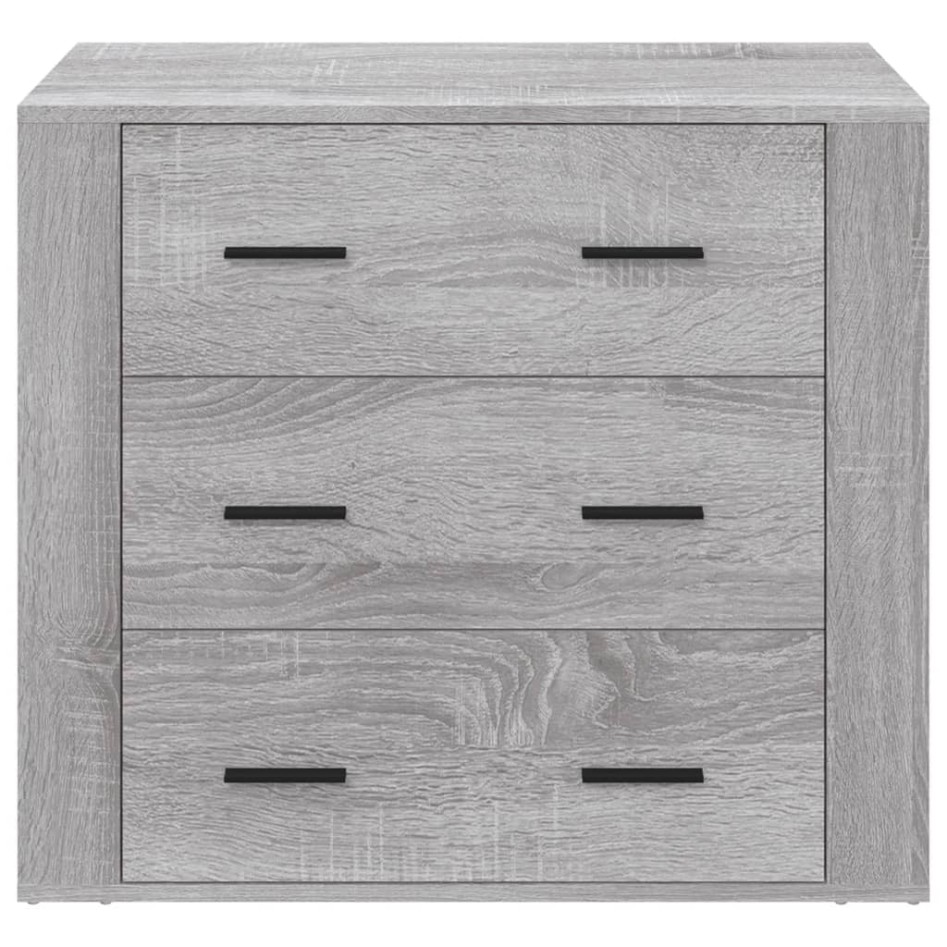 Aparador de madera contrachapada gris Sonoma 80x33x70