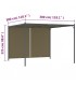 Pérgola con tejado ajustable acero color gris taupe 3x3 m