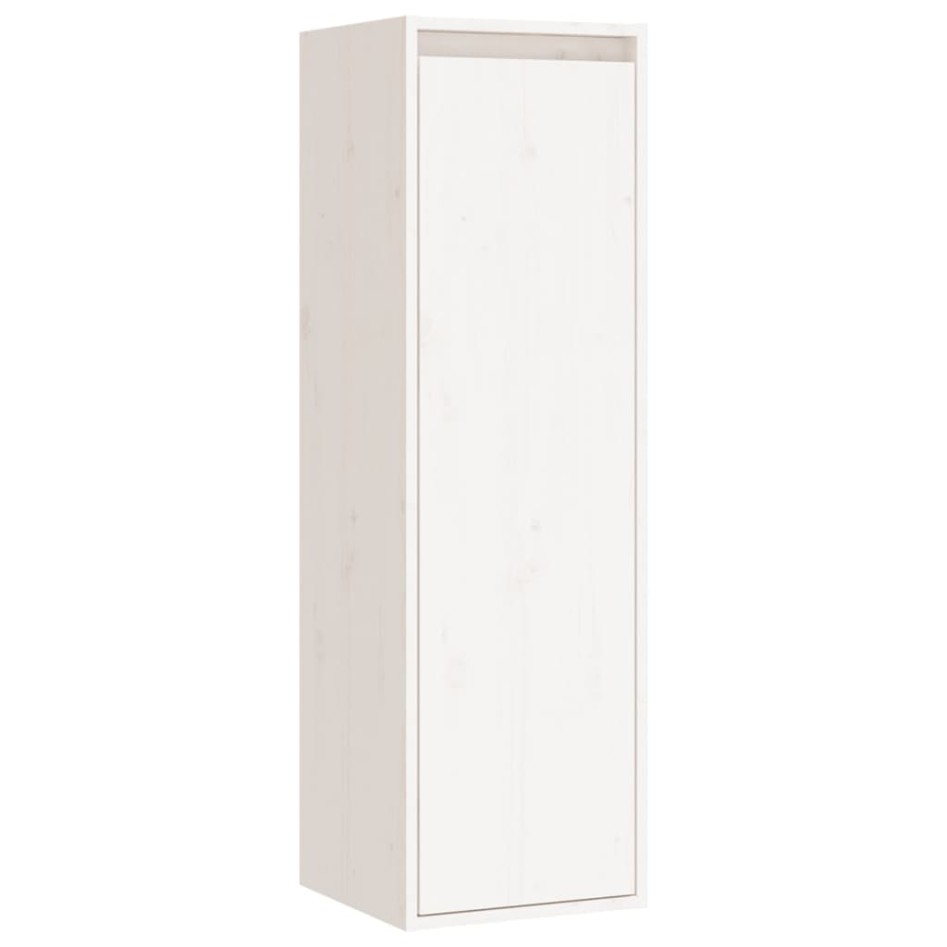 Armario de pared 2 uds madera maciza pino blanco 30x30x100