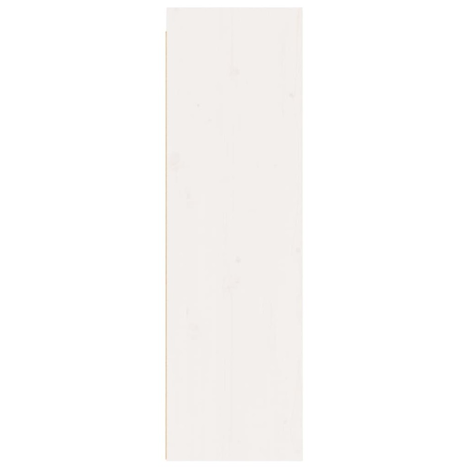 Armario de pared 2 uds madera maciza pino blanco 30x30x100