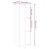 Armario de pared 2 uds madera maciza pino blanco 30x30x100