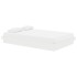 Estructura de cama doble pequeña madera maciza blanca