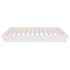 Estructura de cama doble pequeña madera maciza blanca
