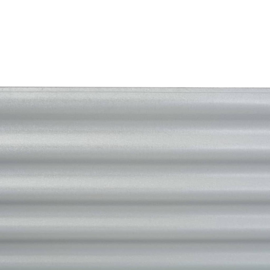 Arriate de acero galvanizado plateado 160x80x81