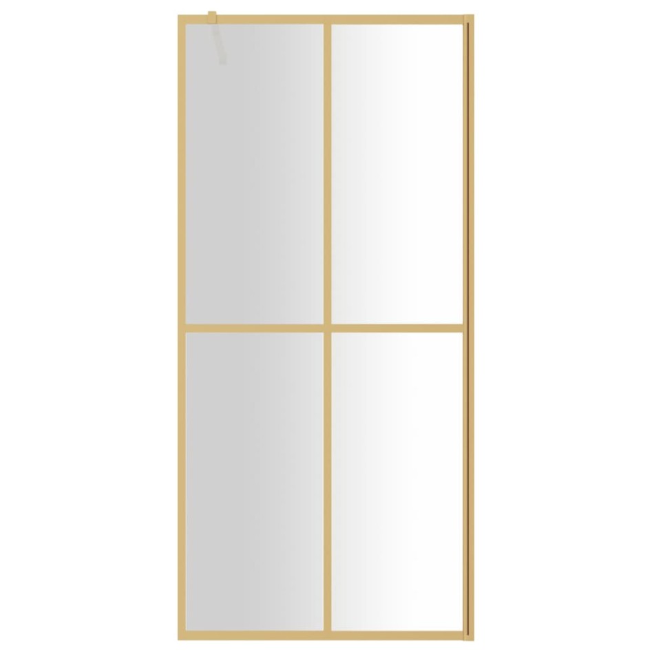Mampara puerta de ducha vidrio transparente ESG dorado
