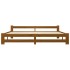 Estructura de cama madera maciza pino marrón miel 200x200