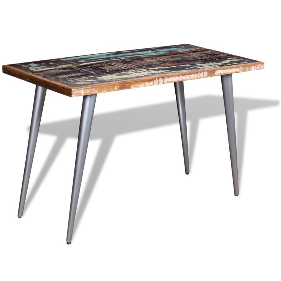 Mesa de comedor madera maciza reciclada 120x60x76