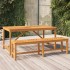 Banco de jardín madera maciza de acacia 150