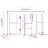 Aparador madera contrachapada color roble ahumado 120x36x69