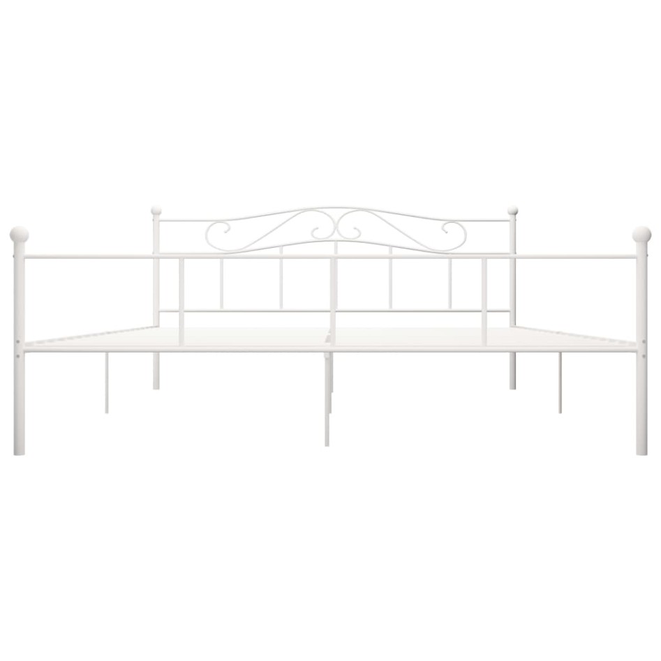 Estructura de cama de metal blanco 180x200