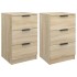 Mesitas de noche 2 unidades color roble Sonoma 40x36x65