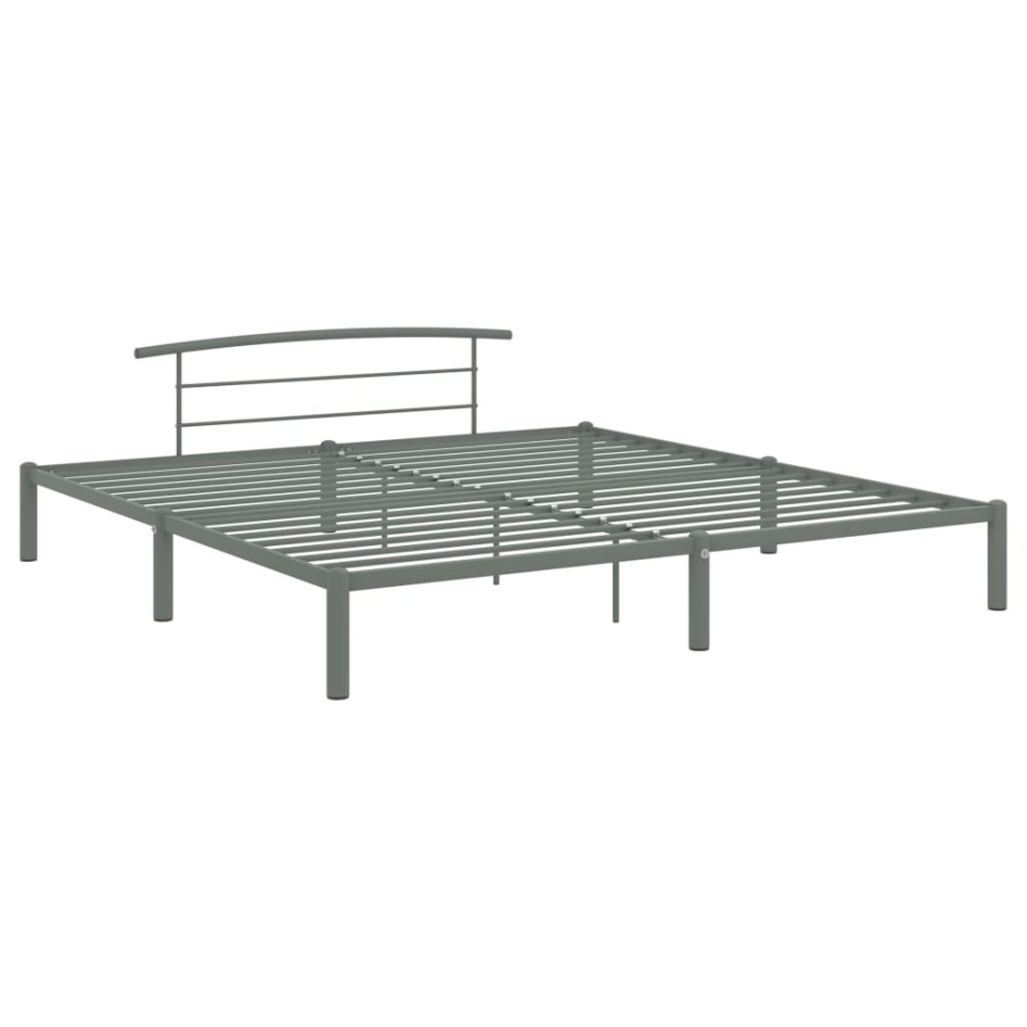 Estructura de cama de metal gris 180x200