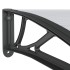 Marquesina de puerta policarbonato negro 300x100