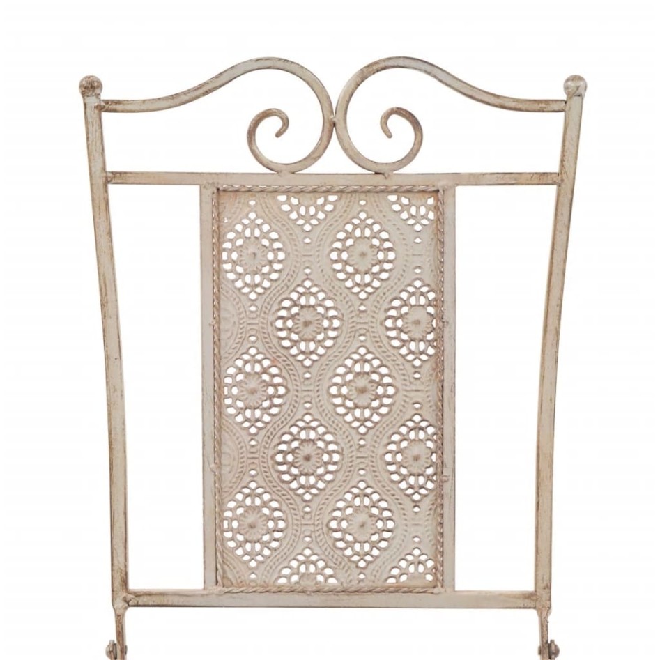 Mesa y sillas bistró de jardín 3 piezas acero