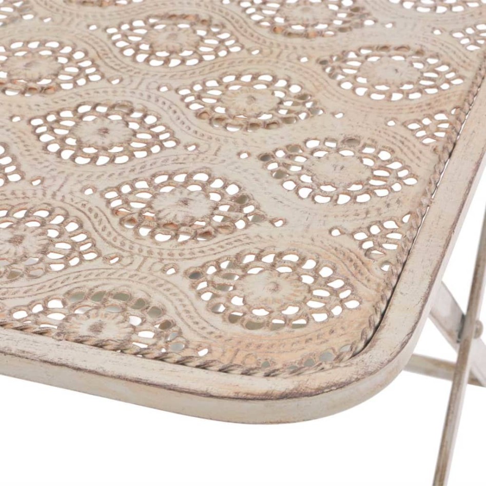 Mesa y sillas bistró de jardín 3 piezas acero